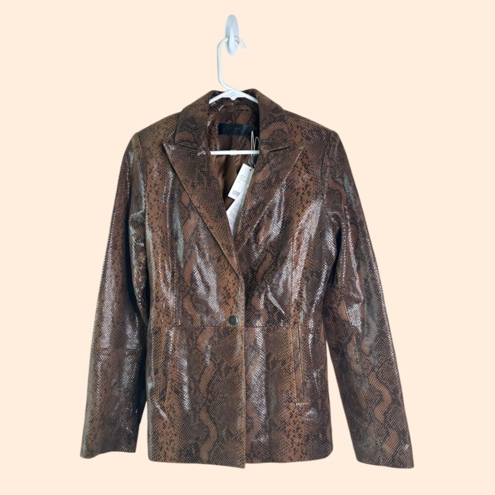 J Brand Snake Leather Blazer